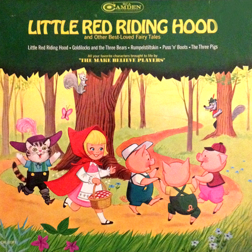 little red riding hood LP Record Album Cover with cat artworki
